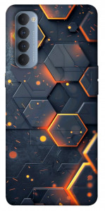 Чехол Burning hex pattern для Oppo Reno 4 Pro