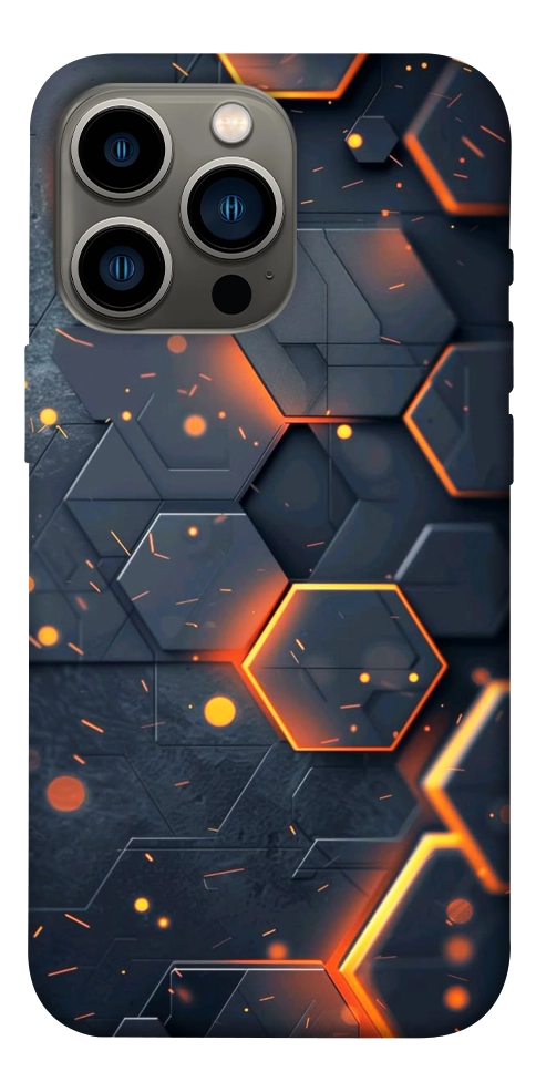 Чохол Burning hex pattern для iPhone 13 Pro