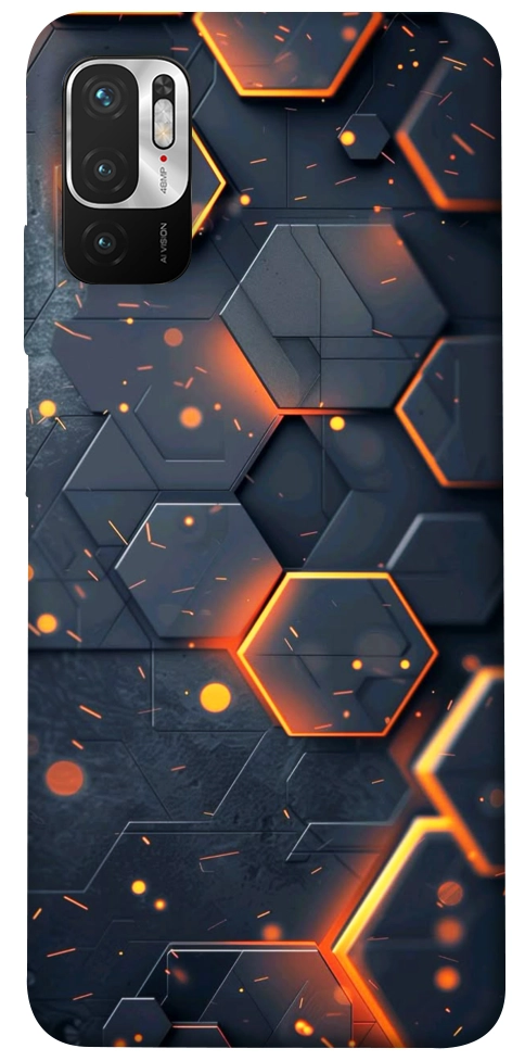 Чехол Burning hex pattern для Xiaomi Redmi Note 10 5G