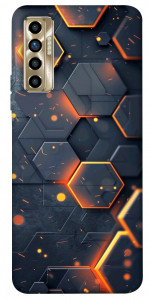 Чехол Burning hex pattern для TECNO Camon 17P