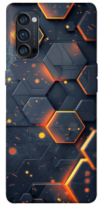 Чехол Burning hex pattern для Oppo Reno 4 Pro 5G