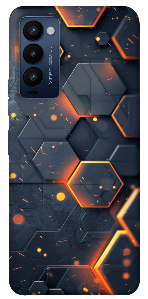 Чехол Burning hex pattern для TECNO Camon 18