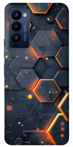 Чехол Burning hex pattern для Tecno Camon 18 P