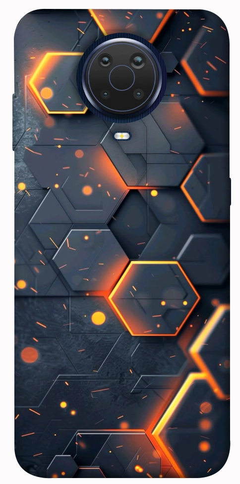 Чехол Burning hex pattern для Nokia G10