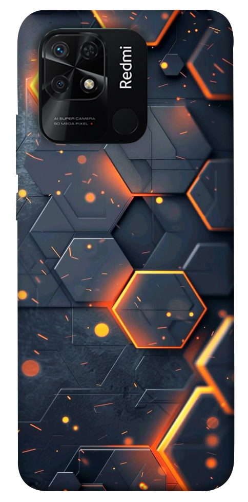 Чохол Burning hex pattern для Xiaomi Redmi 10C