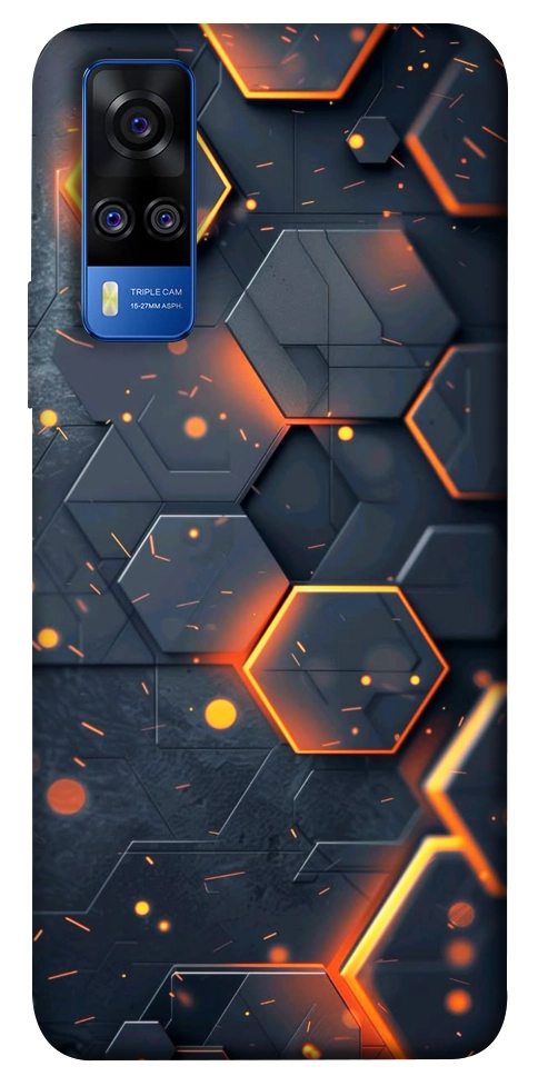 Чехол Burning hex pattern для Vivo Y51a