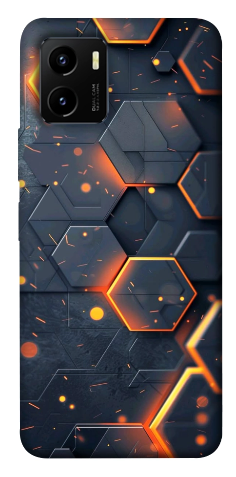 Чехол Burning hex pattern для Vivo Y15s