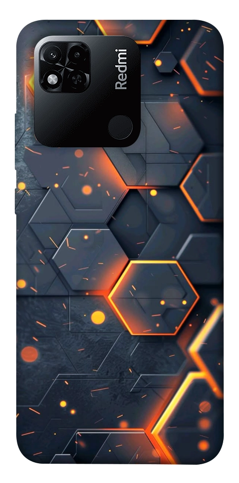 Чехол Burning hex pattern для Xiaomi Redmi 10A