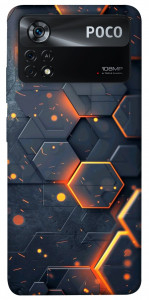 Чехол Burning hex pattern для Xiaomi Poco X4 Pro