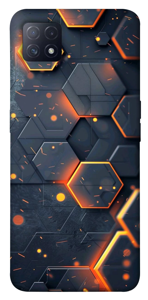 Чехол Burning hex pattern для Oppo A73 5G