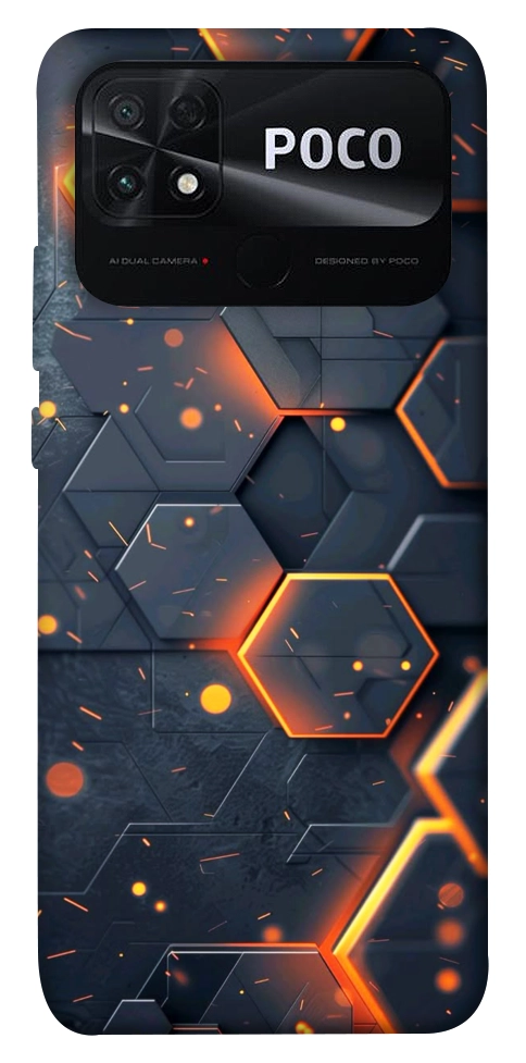 Чохол Burning hex pattern для Xiaomi Poco C40