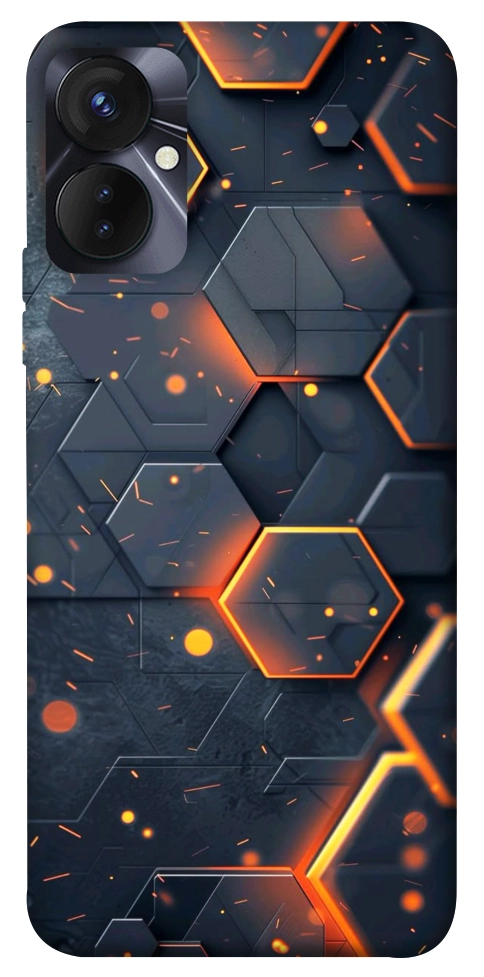 Чехол Burning hex pattern для TECNO Spark 9 Pro