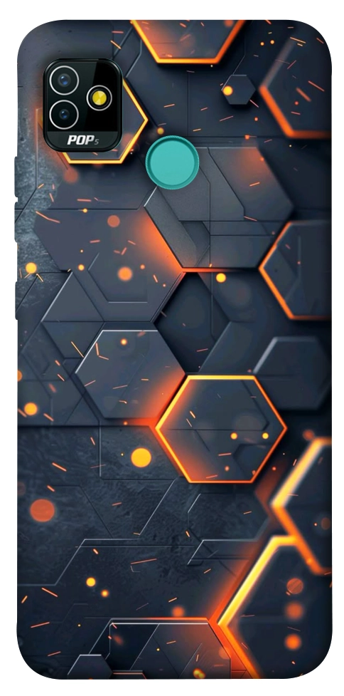 Чехол Burning hex pattern для TECNO Pop 5