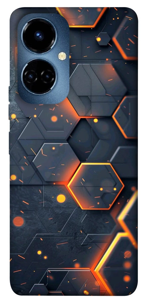 Чохол Burning hex pattern для TECNO Camon 19 Pro (CI8n)