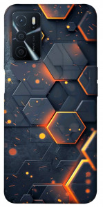 Чехол Burning hex pattern для Oppo A54s