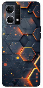 Чохол Burning hex pattern для Oppo Reno 7 4G