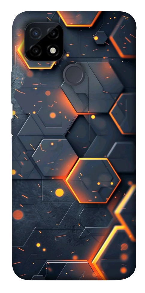 Чохол Burning hex pattern для Realme C25Y