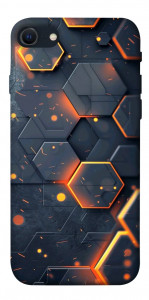 Чехол Burning hex pattern для iPhone SE (2022)