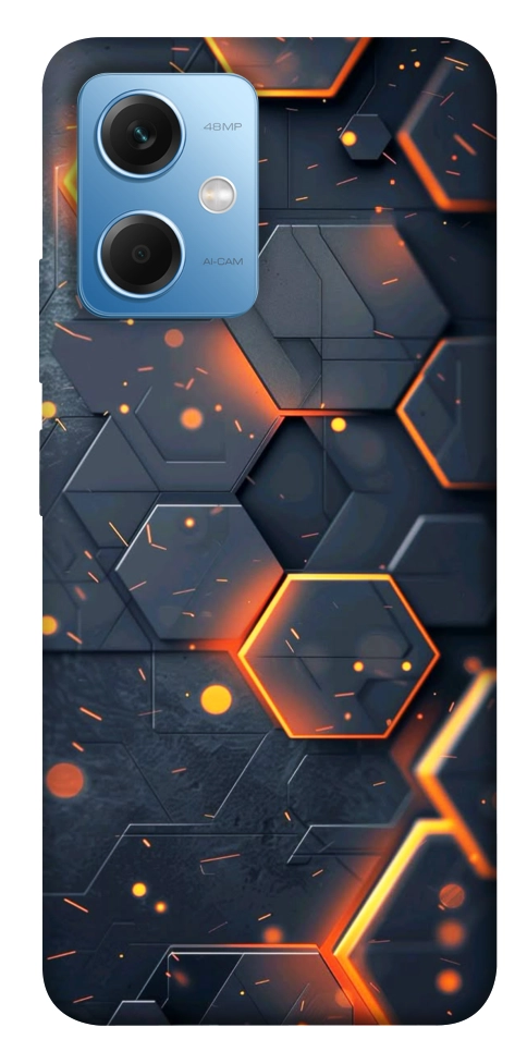 Чехол Burning hex pattern для Xiaomi Redmi Note 12 5G