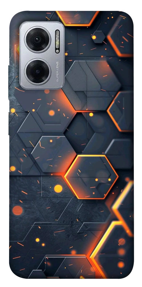 Чехол Burning hex pattern для Xiaomi Redmi Note 11E