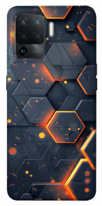 Чехол Burning hex pattern для Oppo Reno 5 Lite