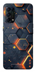 Чехол Burning hex pattern для Oppo Reno 5 4G