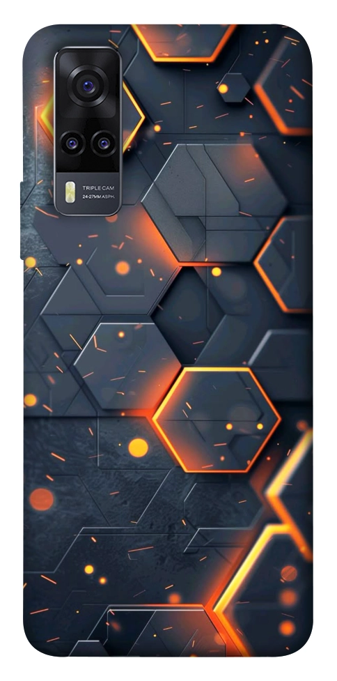 Чехол Burning hex pattern для Vivo Y31