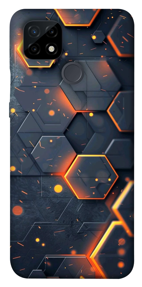 Чехол Burning hex pattern для Realme C21