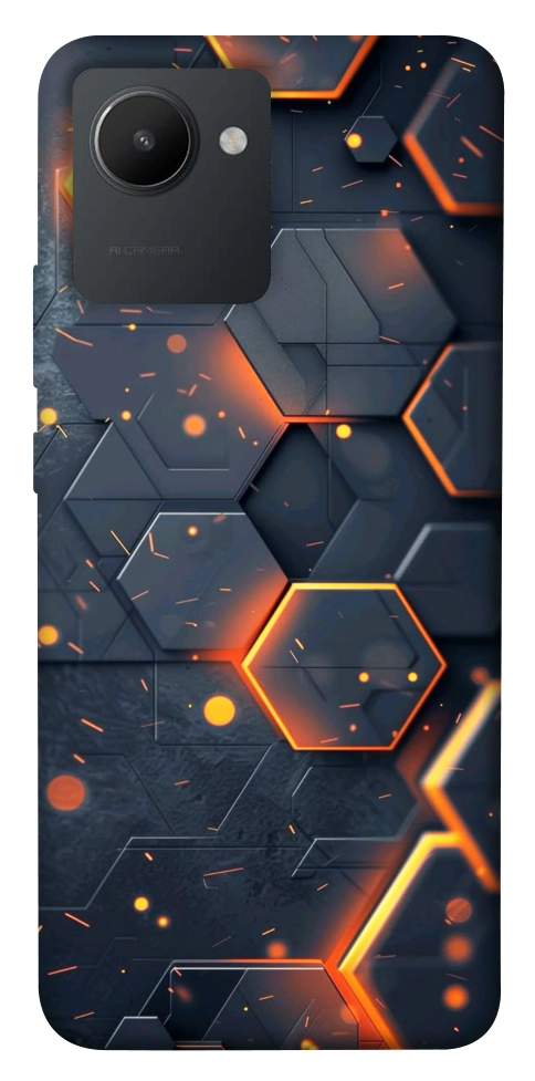 Чехол Burning hex pattern для Realme C30