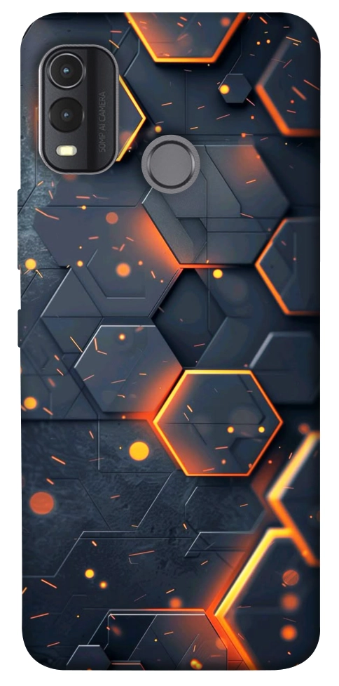 Чехол Burning hex pattern для Nokia G11 Plus