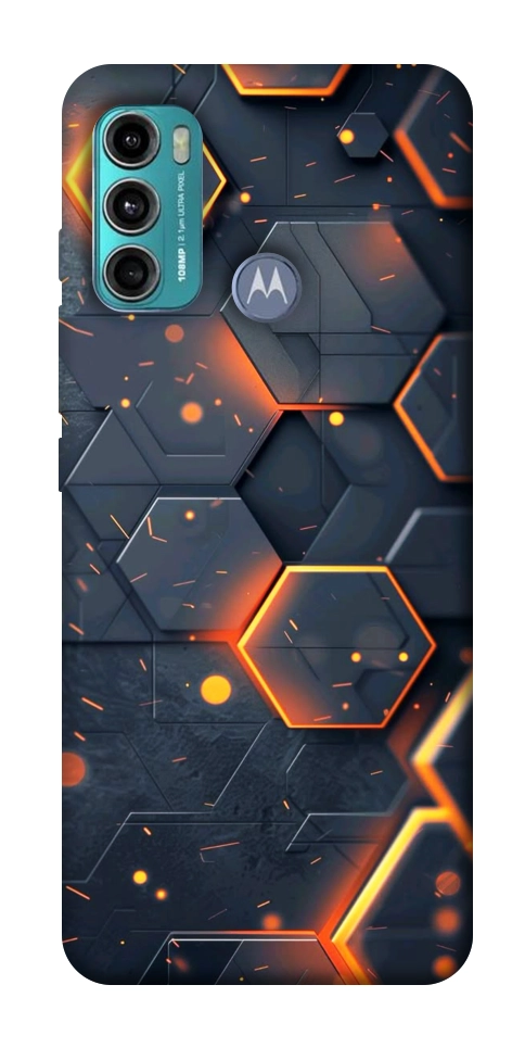 Чехол Burning hex pattern для Motorola Moto G60