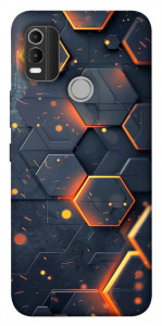 Чехол Burning hex pattern для Nokia C21 Plus