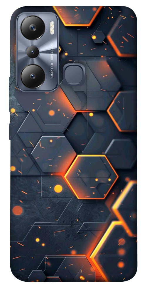 Чехол Burning hex pattern для Infinix Hot 20i