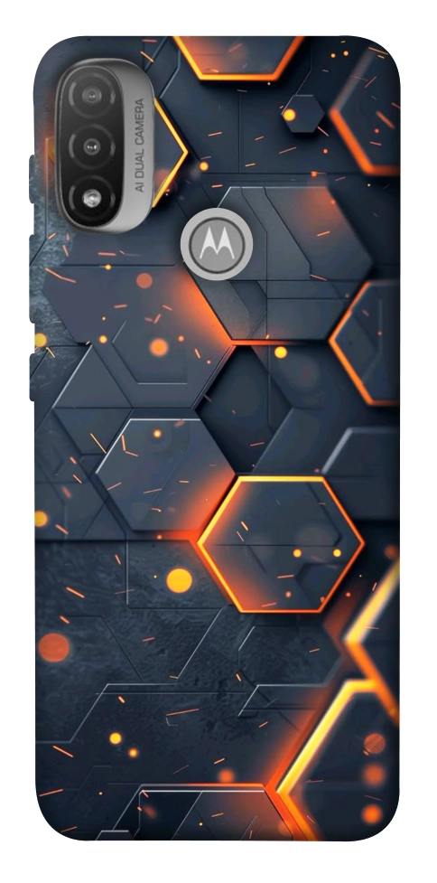 Чехол Burning hex pattern для Мotorola Moto E20