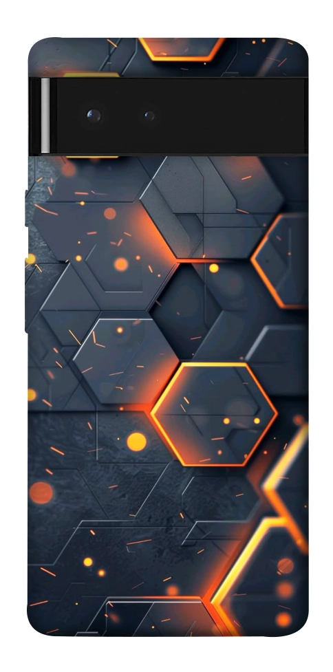 Чохол Burning hex pattern для Google Pixel 6