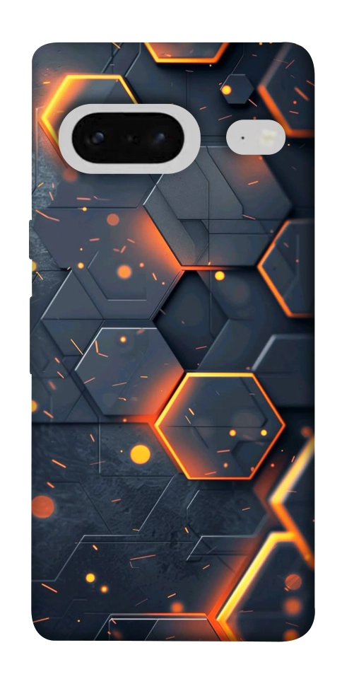 Чохол Burning hex pattern для Google Pixel 7