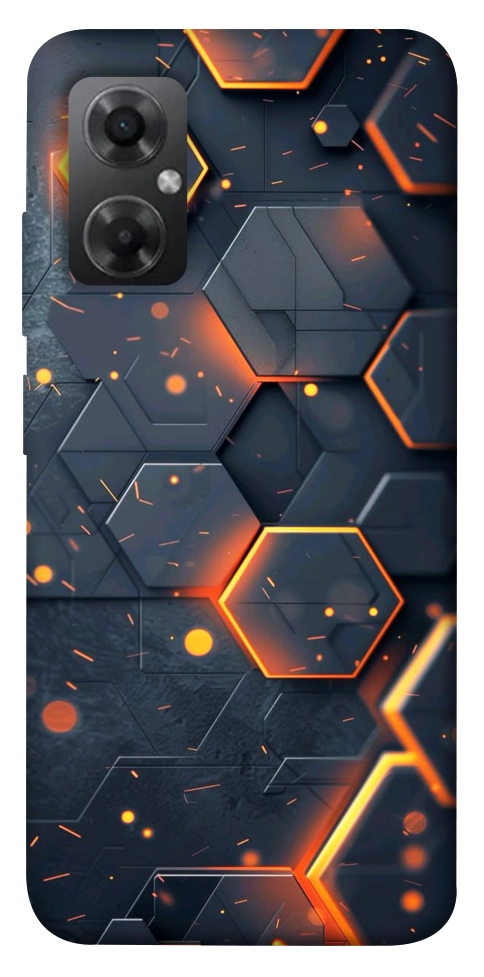 Чехол Burning hex pattern для Xiaomi Redmi Note 11R