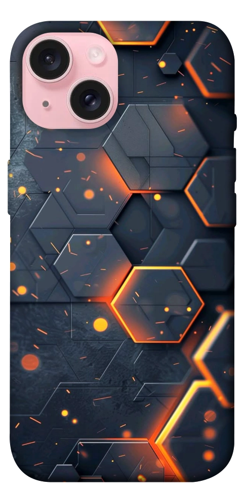 Чохол Burning hex pattern для iPhone 15