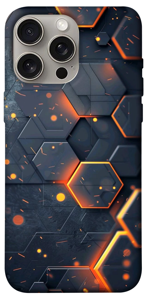 Чохол Burning hex pattern для iPhone 15 Pro Max