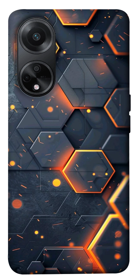 Чехол Burning hex pattern для Oppo A98