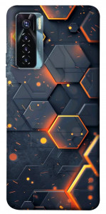 Чехол Burning hex pattern для TECNO Camon 17 Pro