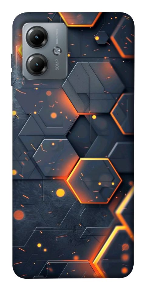 Чохол Burning hex pattern для Motorola Moto G14