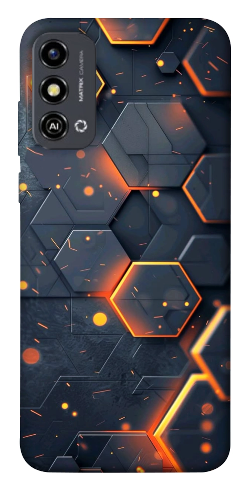 Чехол Burning hex pattern для ZTE Blade A53