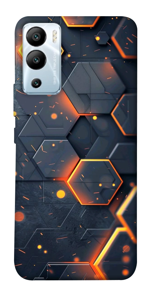 Чехол Burning hex pattern для Infinix Hot 12i