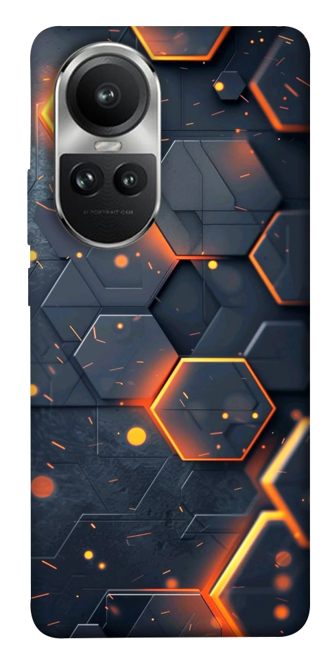 Чехол Burning hex pattern для Oppo Reno 10