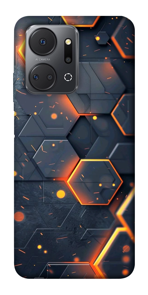 Чехол Burning hex pattern для Huawei Honor X7a