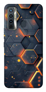 Чохол Burning hex pattern для TECNO Camon 17