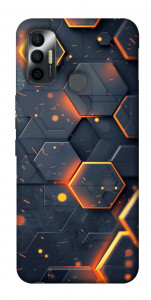 Чехол Burning hex pattern для TECNO Spark 7