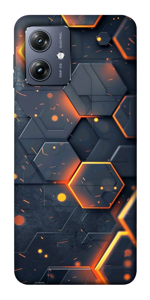 Чехол Burning hex pattern для Motorola Moto G54