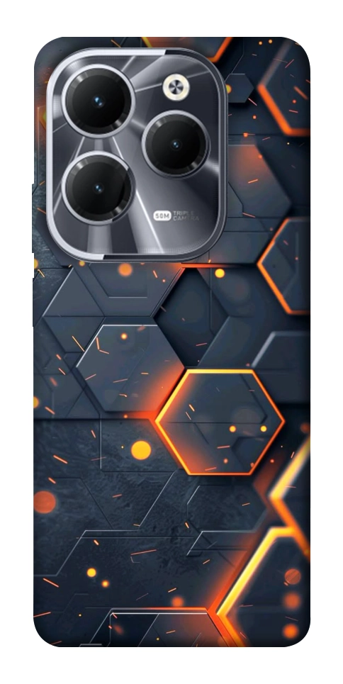 Чехол Burning hex pattern для Infinix Hot 40